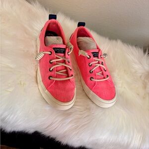 Sperry Kids Coral Canvas Sneakers